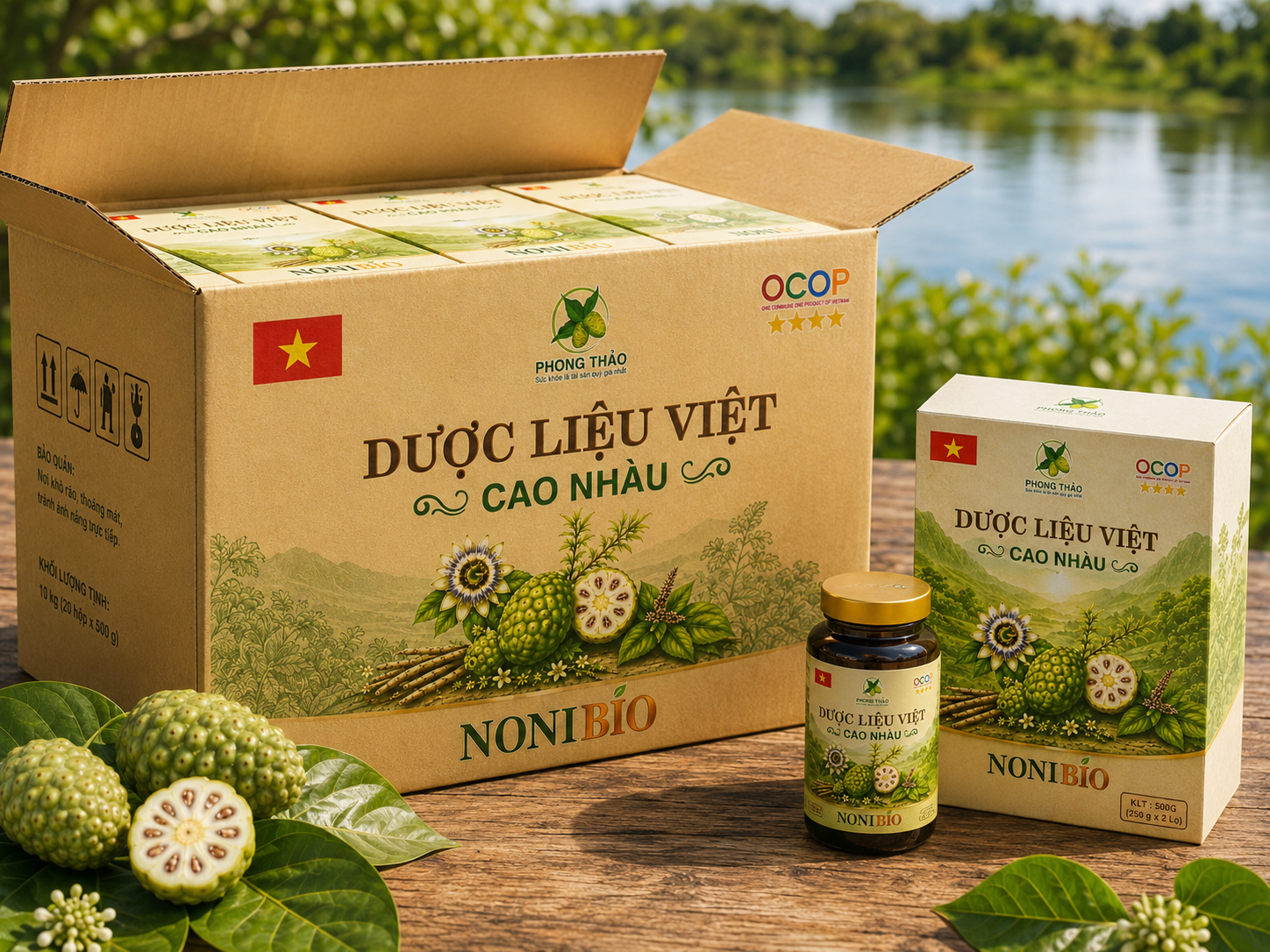 Cao Dược Liệu NONI BIO – Hộp (2 lọ x 250 g) – Thùng 10 hộp